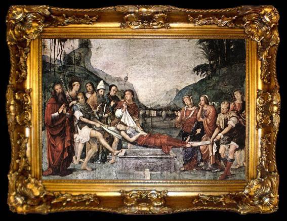 framed  FRANCIA, Francesco The Burial of St Cecily dfs, ta009-2
